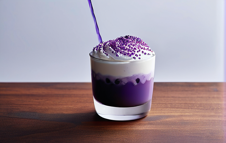 퓨전 패스트푸드 음료 메뉴 - Spiced Chai Cloud: An Indulgent Creamy Concoction**
"A warm, inviting 'Spiced Chai Cloud' latte in a...